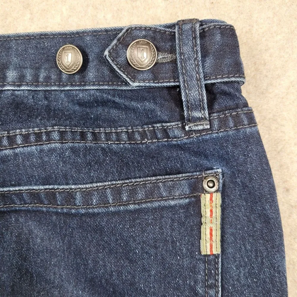 US Army 1st Infantry Division Jeans Womens 10 Blue Denim Dark Wash 32x29 Stretch